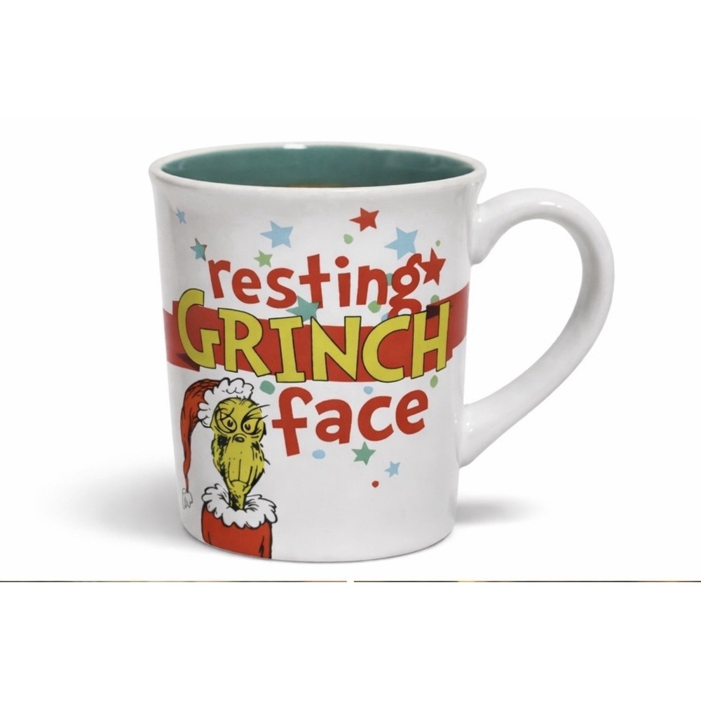 DEPT 56  - HOW THE GRINCH STOLE CHRISTMAS -RESTING GRINCH FACE  COFFEE MUG‎